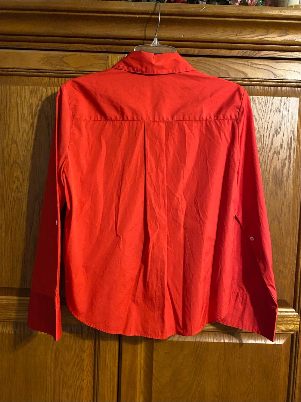 Madewell Vibrant Red Cotton Button-Down Shirt - Picture 4 of 4